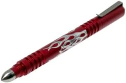 Rick Hinderer Investigator Pen Flames Aluminium Matte Red, Tactical Pen -Chic Outdoor Equipment HRK INVP FL MR 03 rick hinderer knives
