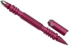 Rick Hinderer Spiral Investigator Pen, Aluminum, Matte Pink, Tactical Pen -Chic Outdoor Equipment HRK INVP S AL MP 03 hinderer 1