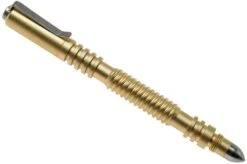 Rick Hinderer Spiral Investigator Pen Brass, Bead Blasted, Tactical Pen