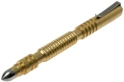 Rick Hinderer Spiral Investigator Pen Brass, Bead Blasted, Tactical Pen -Chic Outdoor Equipment HRK INVP SPR BBBR 03 rick hinderer knives