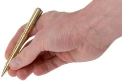 Rick Hinderer Spiral Investigator Pen Brass, Tactical Pen -Chic Outdoor Equipment HRK INVP SPR BR 04 rick hinderer investigator pen