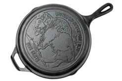 Lodge Classic Cast Iron "Buffalo Nickel" Logo L8SK3BN, Diameter Approx. 26 Cm, Frying Pan -Chic Outdoor Equipment LG L 8SK3BN 03 lodgeskillet
