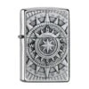 Zippo Compass Emblem 2005350, Brushed Chrome, Lighter -Chic Outdoor Equipment ZP2005350 01 zippo