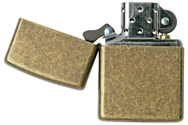 Zippo Flat Bottom Antique Brass 60001567, Lighter 5 Zippo Flat Bottom Antique Brass 60001567, Lighter - Image 3