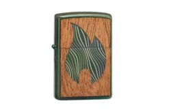 Zippo Woodchuck Mahogany Flame High Polish Green 49057-000002, Lighter