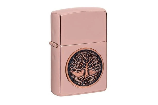 Zippo Tree Of Life Emblem High Polish Rose Gold 49638-000002, Lighter 3 Zippo Tree Of Life Emblem High Polish Rose Gold 49638-000002, Lighter